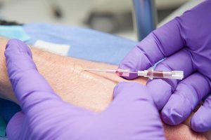 Iv insertion into hand