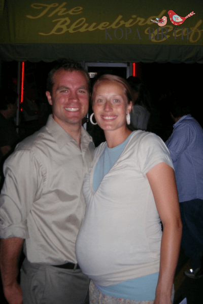 Natural Delivery with spontaneous pushing - seth and katie a few weeks before the due date