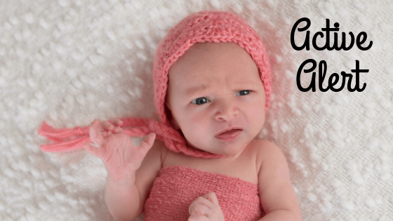 Newborn sleep schedule - active alert