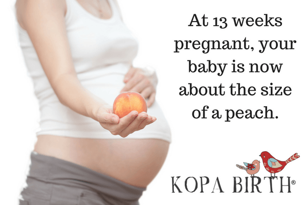 Week 13 Pregnancy Baby Fruit Peach