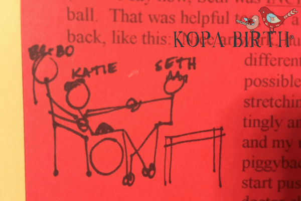 induction without epidural - counterpressure with birth ball