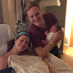 Michele natural hospital birth with Kopa Birth natural childbirth classes