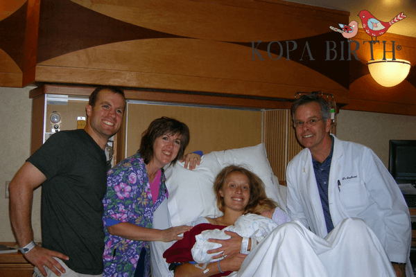 natural delivery with spontaneous pushing - seth katie nurse and doctor