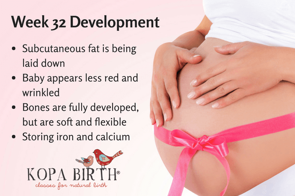 week 32 pregnancy baby development