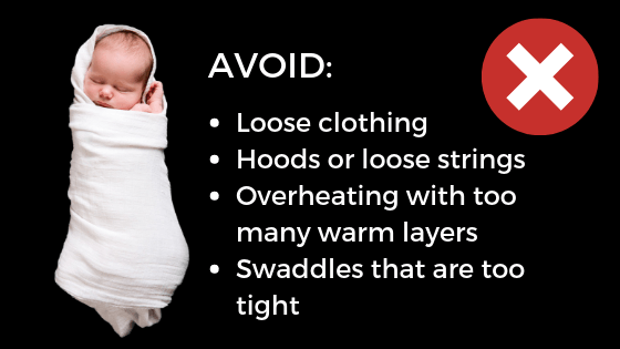 newborn sleep clothing donts